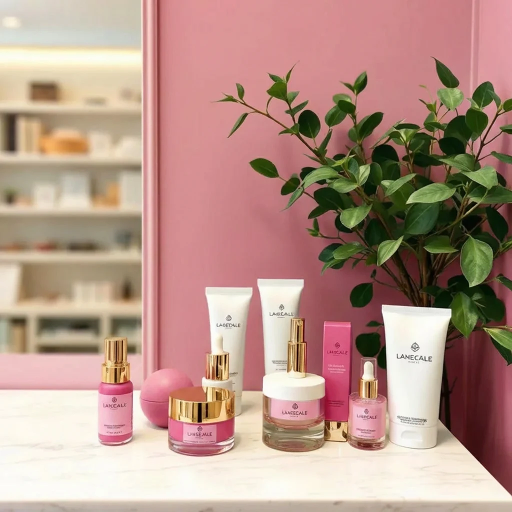 Luxury beauty products display