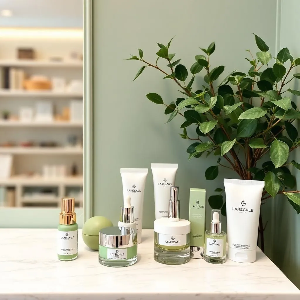 Luxury beauty products display